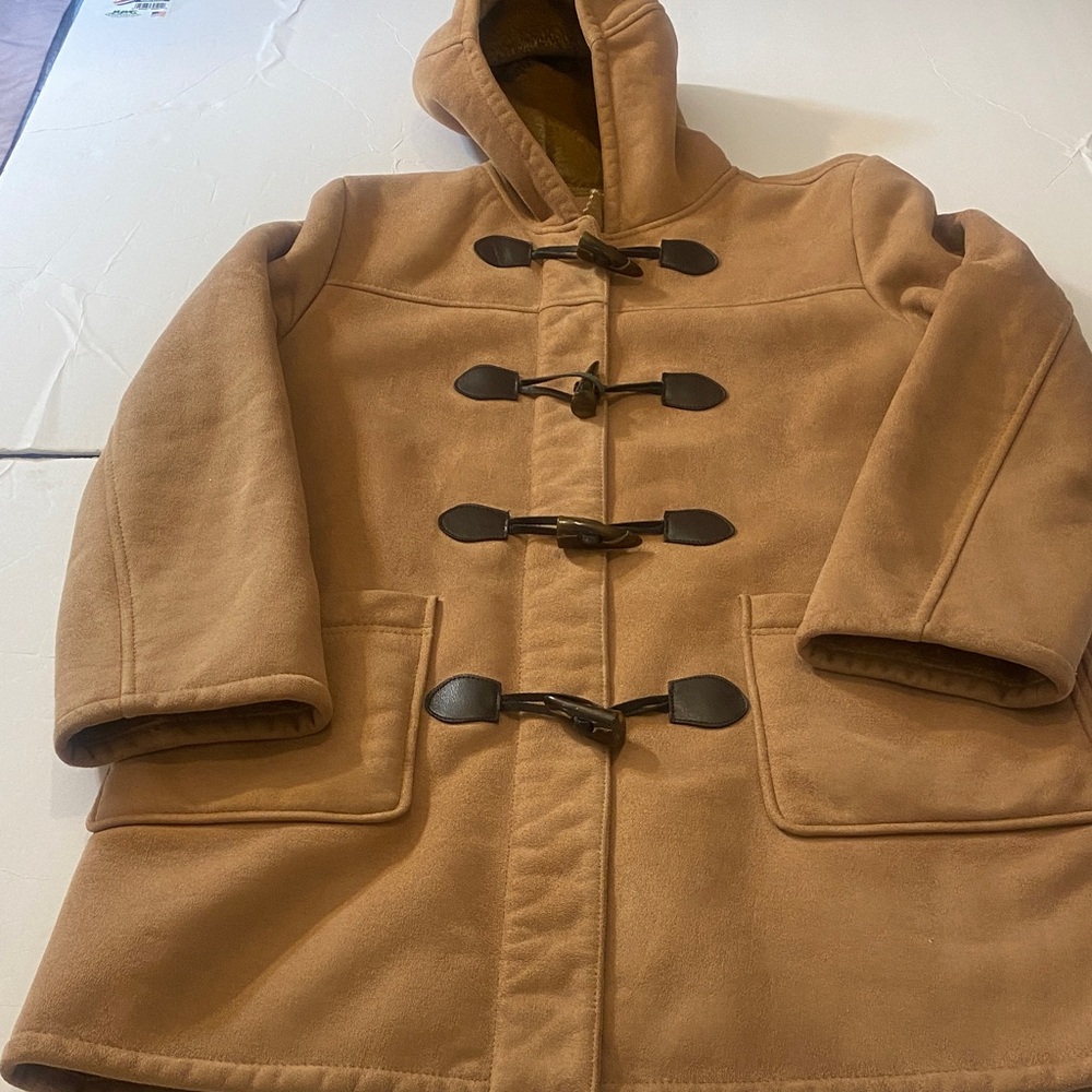 Tan Duffle Coat  with Hood EUC